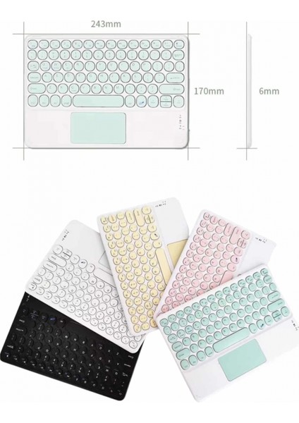Ieg® Android ve Ios Uyumlu Bluetooth Klavye Touchpad Slim Kablosuz Wifi Q Klavye fırsatları