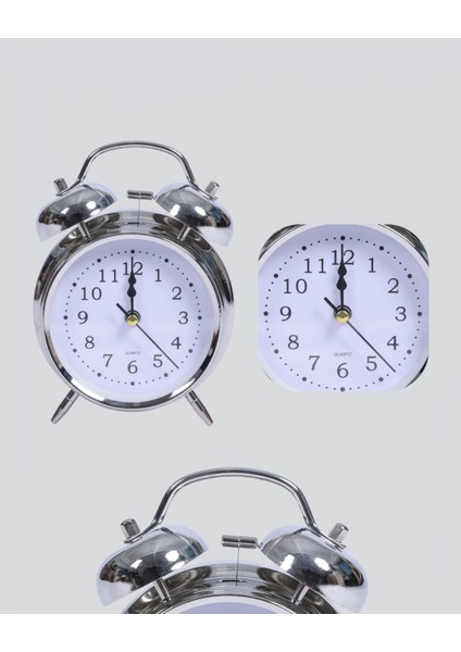 Ieg® Dekoratif Yuvarlak Gümüş Sessiz Işıklı Masa Üstü Çalar Saat Alarmlı ve Şık Tasarım fiyatları