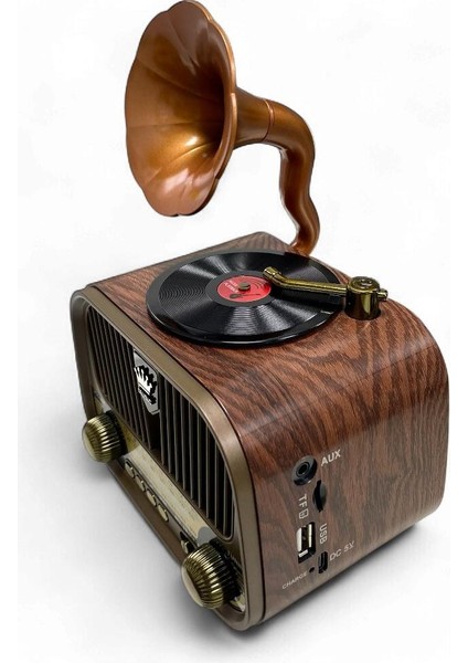 SP-428 Usb-Sd-Fm-Bluetooth Destekli Şarjlı Nostaljik Retro Radyo - Gri fiyatları