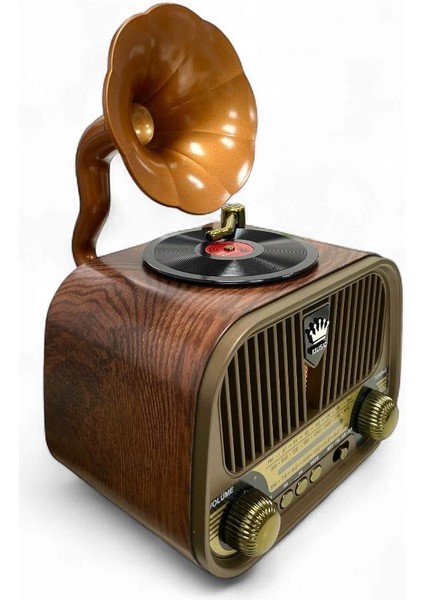 SP-428 Usb-Sd-Fm-Bluetooth Destekli Şarjlı Nostaljik Retro Radyo - Gri modelleri