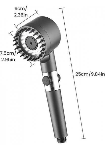 Ieg Duş Başlığı Profesyonel Masaj Başlıklı 3 Modlu Yeni Nesil Masaj Uçlu Su Tasarruflu indirimleri