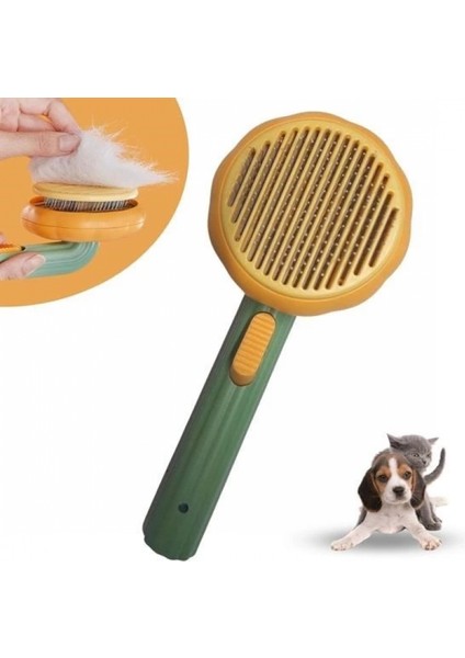 Plastik Yeşil Evcil Hayvan Bakım Pet Fırçası Çok Amaçlı Pet Fırçası Yeşil