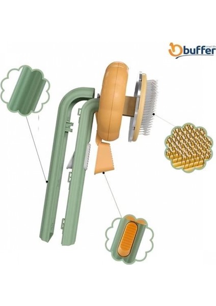 Plastik Yeşil Evcil Hayvan Bakım Pet Fırçası Çok Amaçlı Pet Fırçası Yeşil indirimleri