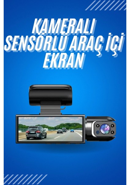 Ieg® Araç Içi Full Hd Kamera Ön ve Arka Kameralı Ekranlı Araç Kamerası