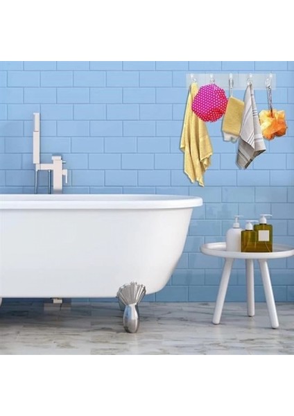 5'li Güçlü Yapışkanlı Şeffaf Duvar Askısı Banyo Mutfak Düzenleyici Pratik Askılık indirimleri