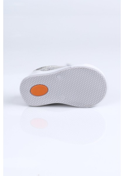 2000 Hakiki Deri Ilk Adım Spor Ayakkabı Beyaz-Gümüş - 19