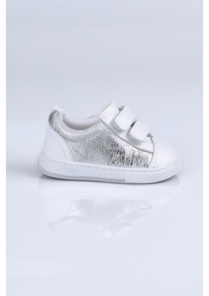 2000 Hakiki Deri Ilk Adım Spor Ayakkabı Beyaz-Gümüş - 19 fiyatları