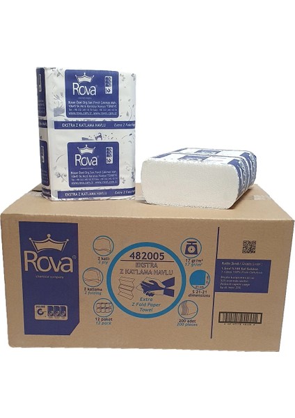 Z Katlama Havlu Peçete (200’LÜ) 12 Adet