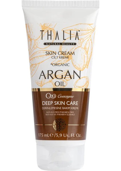 Organik Argan Yağlı ve Coenzym Q10 Cilt Bakım Kremi 175 ml