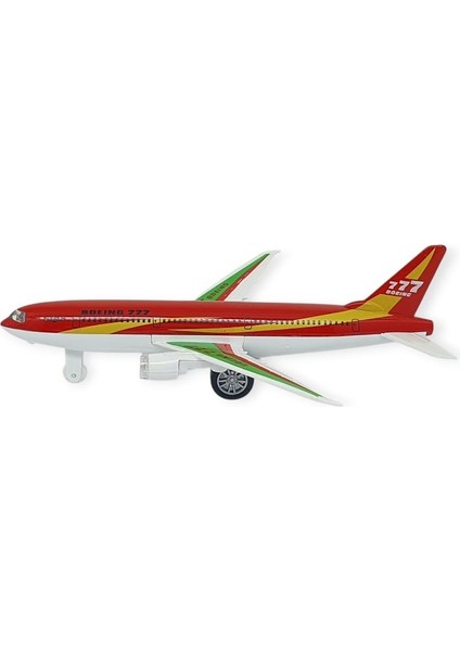 Çek Bırak Sesli Işıklı Metal Uçak - 180 - Kırmızı modelleri