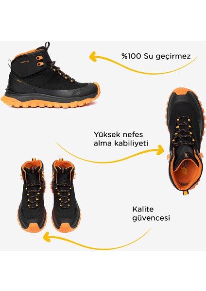 Erkek Siyah Turuncu Su Geçirmez Outdoor Bot 3K1GB16354