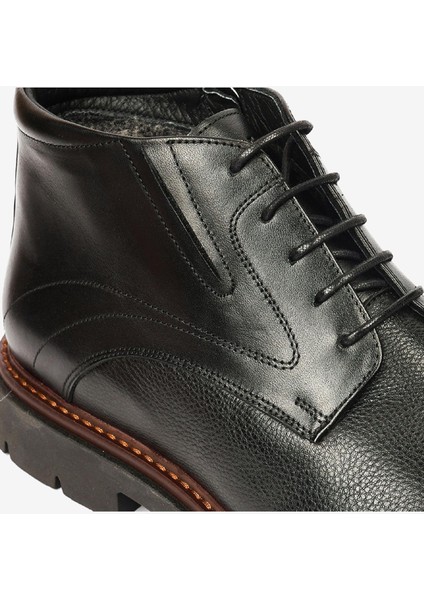 Erkek Siyah Hakiki Deri Klasik Bot 4K1KB64627