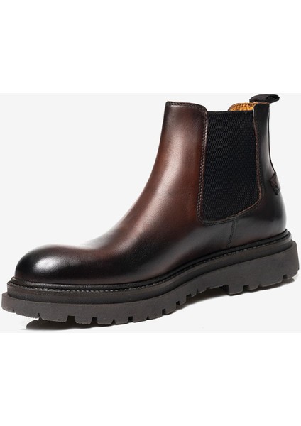 Erkek Koyu Kahverengi Hakiki Deri Chelsea Bot 3K1OB16281