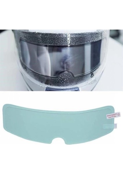 Buğu Önleyici Motosiklet Kaskı Vizörü Su Geçirmez Dayanıklı Çizik Koruma Lens Filmi