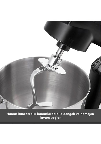 Döküm Gövdeli 6,2 Litre Çelik Hazneli 1800W Hamur Yoğurma ve Kıyma-Sucuk Yapma Çok Fonksiyonlu Mutfak Şefi indirimleri