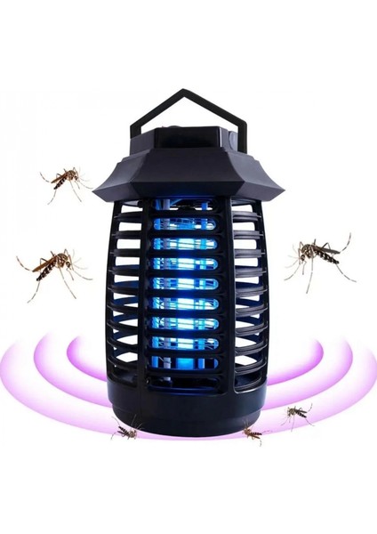 Tutma ve Asma Saplı Ledli Sinek Makinası 2W Sinek Öldürücü Uv Mor Işıklı Aparat