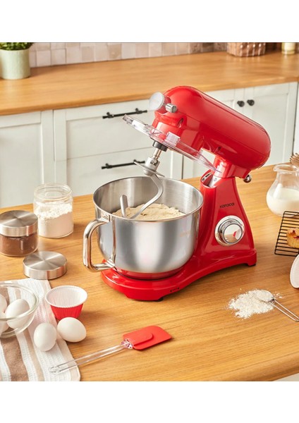 Döküm Gövdeli 6,2 Litre Çelik Hazneli 1800W Hamur Yoğurma ve Kıyma-Sucuk Yapma Çok Fonksiyonlu Mutfak Şefi modelleri