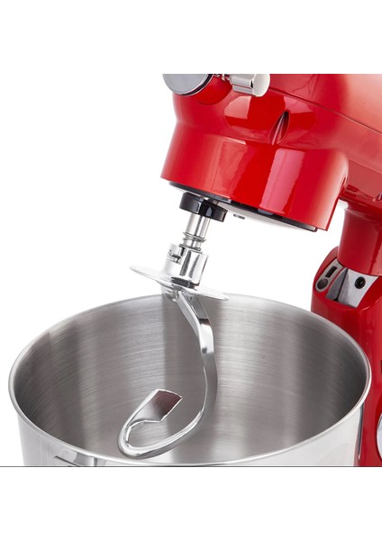 Döküm Gövdeli 6,2 Litre Çelik Hazneli 1800W Hamur Yoğurma ve Kıyma-Sucuk Yapma Çok Fonksiyonlu Mutfak Şefi