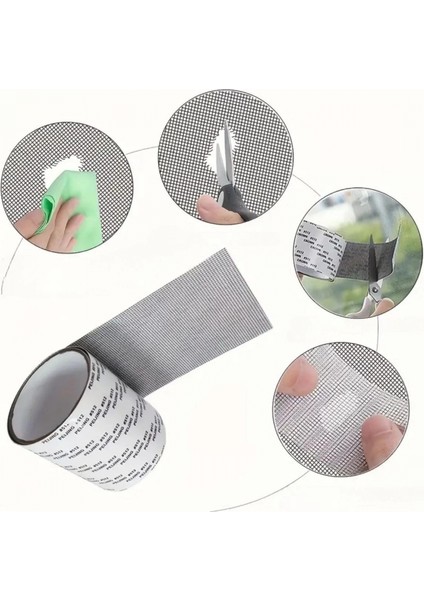 Güçlü Yapışkanlı Pencere Tamir Bandı, Böcek Önleyici Yama Bandı 2 mt x 5 cm modelleri