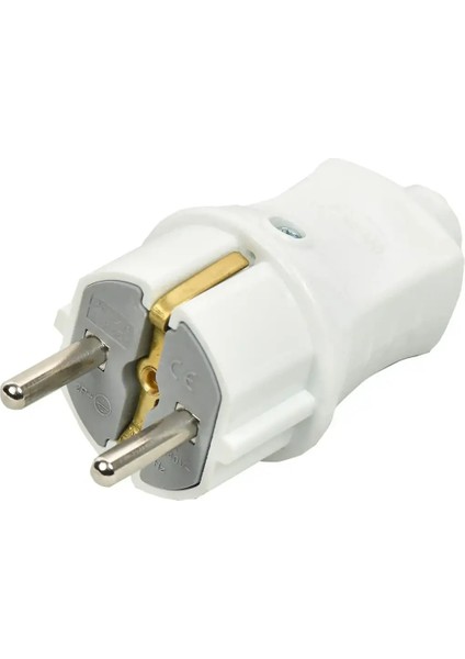 Topraklı Erkek Fiş Beyaz