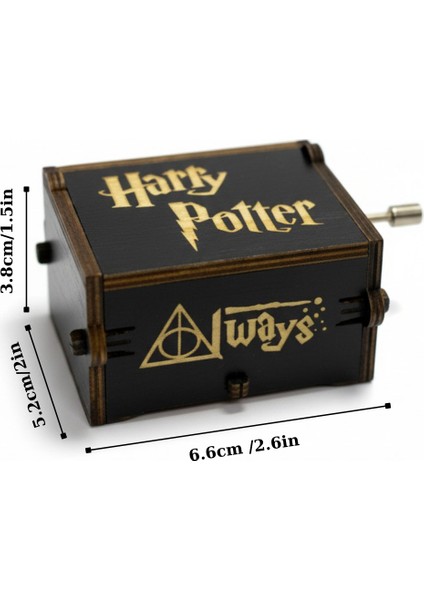 Harry Potter Ahşap Çevirmeli Müzik Kutusu Dekoratif Hediyelik Eşya fırsatları