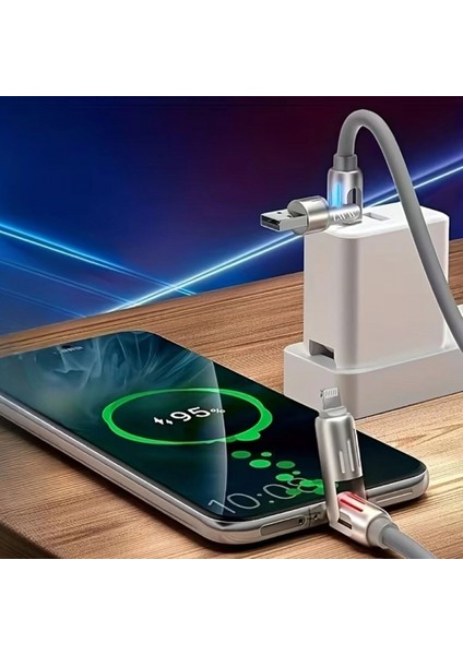 Ieg Buffer® 4'ü 1ARADA Hızlı Şarj Etme Özellikli Bir Ucu Type-C ve Usb-A Diğer Ucu Type-C ve Lightning Uçlu 240W Şarj Kablosu fiyatları