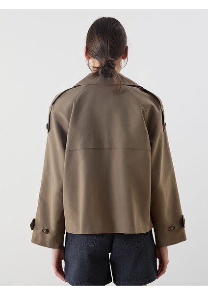 Yeni Sezon Kruvaze Yaka Oversize Kadın Trençkot indirimleri