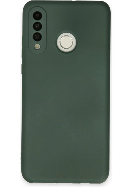 Huawei P30 Lite Kılıf Nano Içi Kadife Silikon - Koyu Yeşil