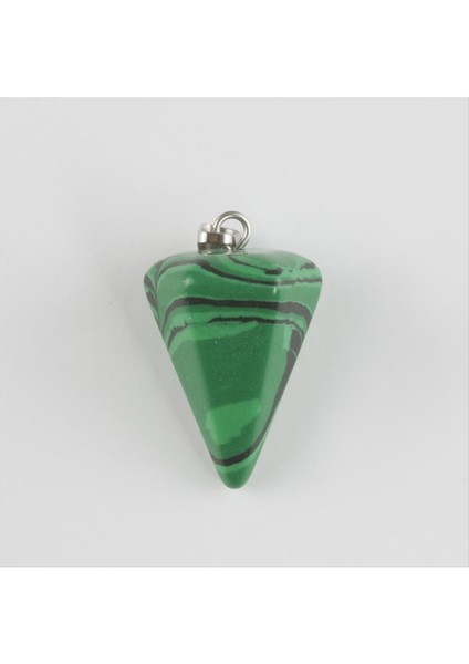 Malahit Pandül Doğaltaş Kolye Ucu