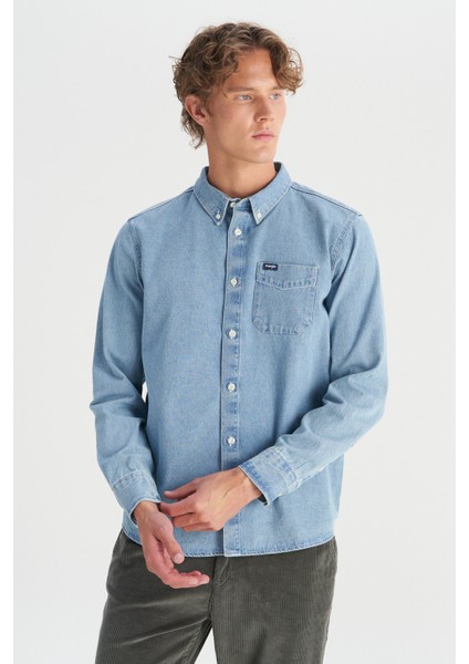 %100 Pamuk Regular Fit Tek Cepli Klasik Yaka Gömlek modelleri