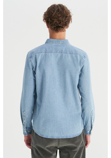 %100 Pamuk Regular Fit Tek Cepli Klasik Yaka Gömlek indirimleri