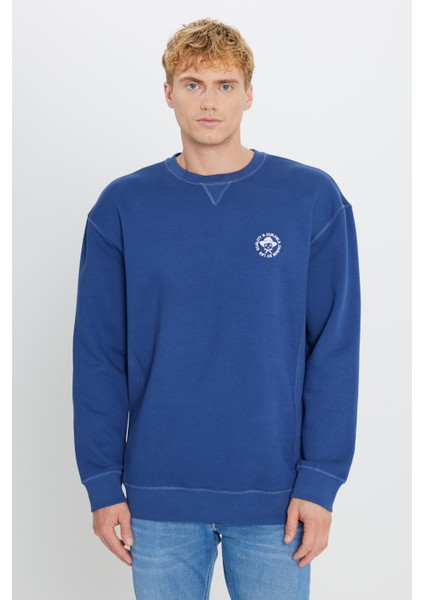 Pamuklu Içi Polarlı Regular Fit Normal Kesim Bisiklet Yaka Baskılı Sweatshirt fiyatları