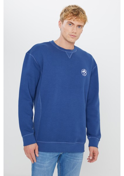 Pamuklu Içi Polarlı Regular Fit Normal Kesim Bisiklet Yaka Baskılı Sweatshirt modelleri