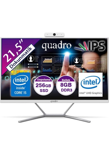 Stark Touch H8122-T45825 Ci5 4590S 3.0ghz 8gb 256GB 21.5" Dokunmatik Freedos Aıo Bilgisayar fiyatları