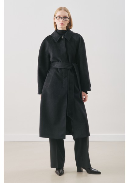 Premıum Kaşe Uzun Kaban Siyah fiyatları