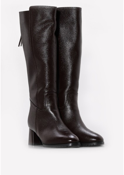 Hakiki Deri Kürklü Kadın Klasik Çizme 064YZA850 fırsatları