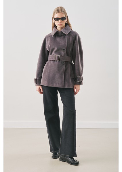 Premıum Kaşe Geniş Kaban Antrasit