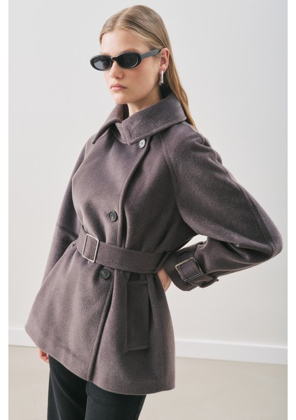 Premıum Kaşe Geniş Kaban Antrasit modelleri