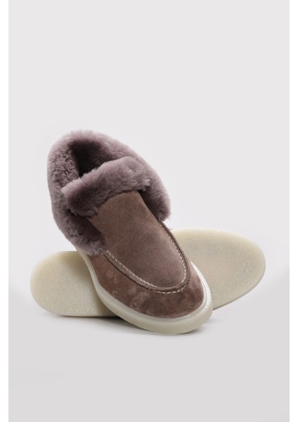 Hakiki Deri Kürklü Kadın Spor Bot 733KZA217 modelleri