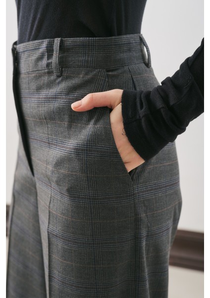 Klasik Ekose Pantolon Gri Ekose fırsatları