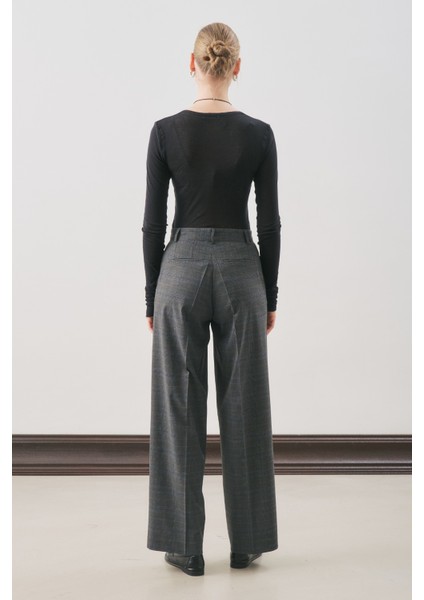 Klasik Ekose Pantolon Gri Ekose indirimleri