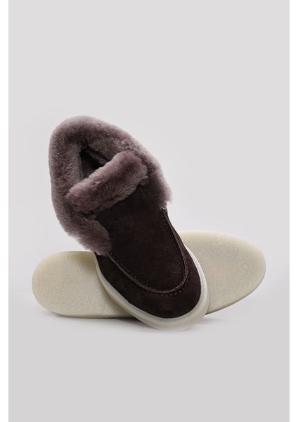 Hakiki Deri Kürklü Kadın Spor Bot 733KZA217 modelleri