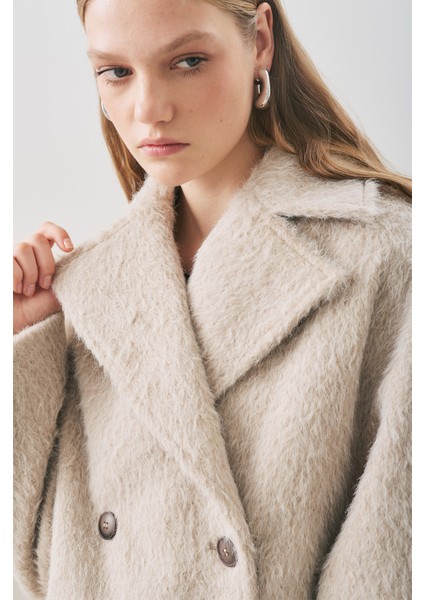 Boucle Kruvaze Kaban Vizon indirimleri