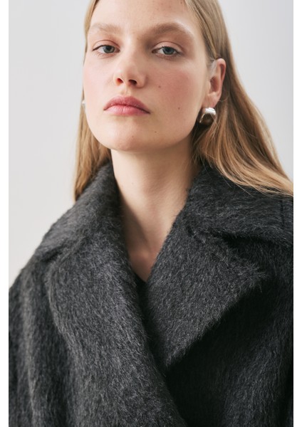 Boucle Kruvaze Kaban Siyah indirimleri