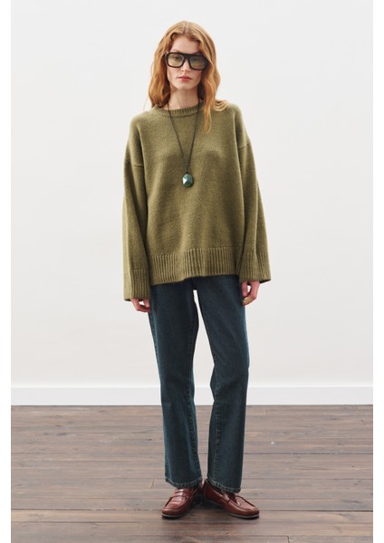 Straıght Ankle Jean Pantolon Gri Mavi modelleri