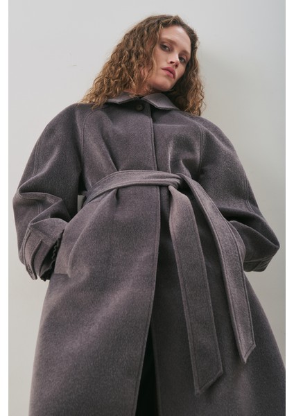 Premıum Kaşe Uzun Kaban Antrasit fiyatları