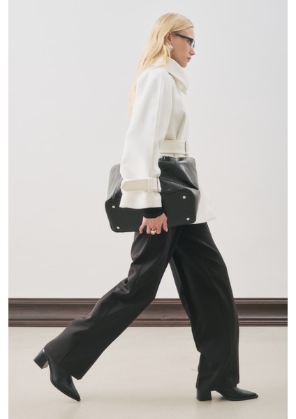 Premıum Kaşe Geniş Kaban Ekru modelleri