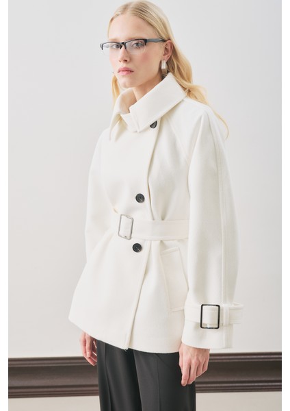 Premıum Kaşe Geniş Kaban Ekru fırsatları