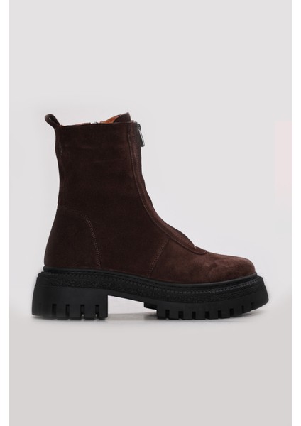 Hakiki Deri Kürklü Kadın Klasik Bot 657KZA2511