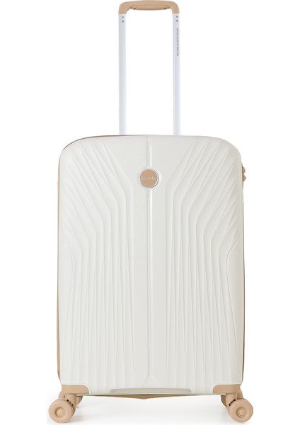 Benetton 8015 Orta Boy Polipropilen Kırılmaz Valiz Tekerlekli Valiz